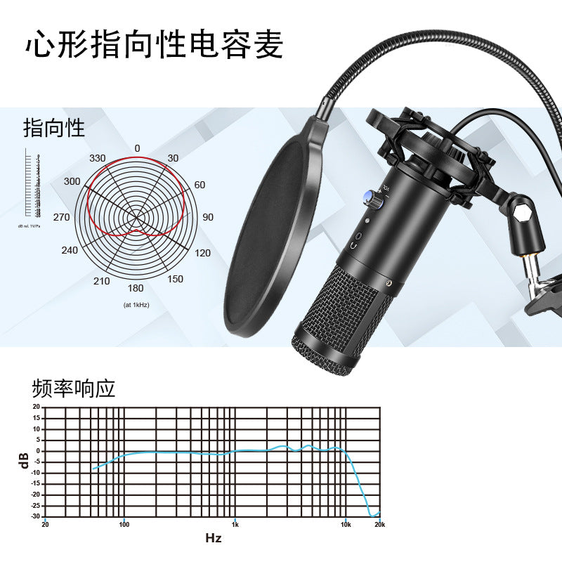 Kit Microfone Condensador USB