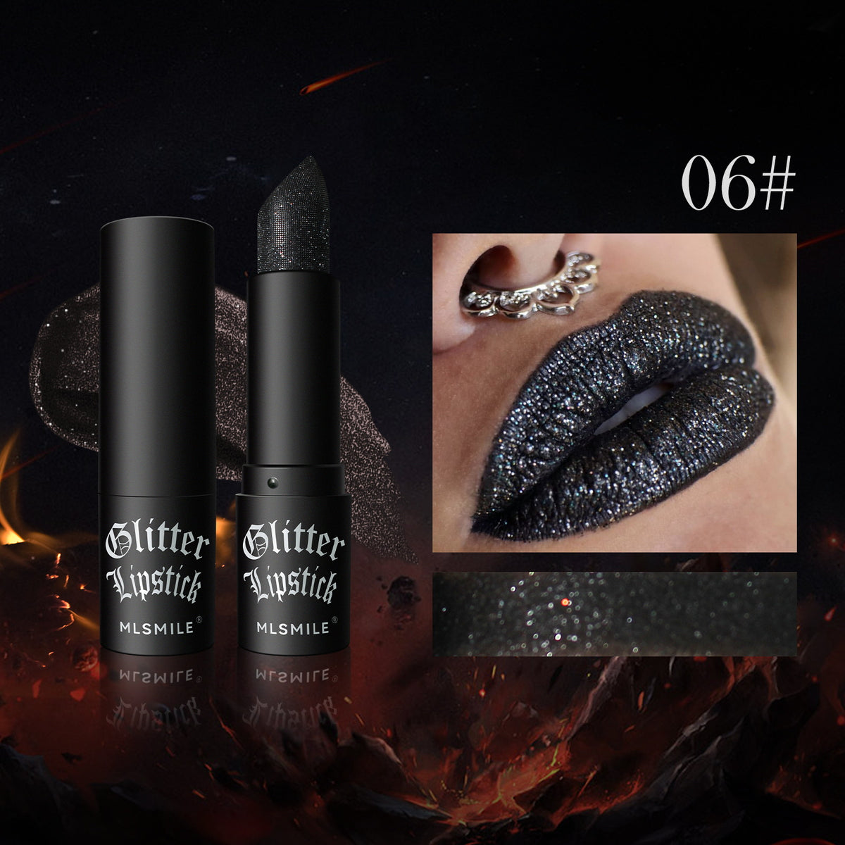 💄✨ グリッターリップスティック — ウォータープルーフ