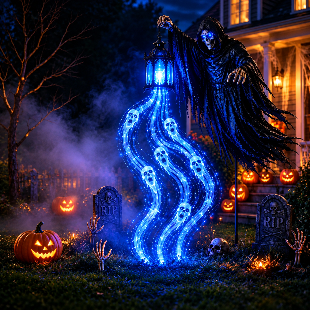 ハロウィン LED ゴーストデコレーション