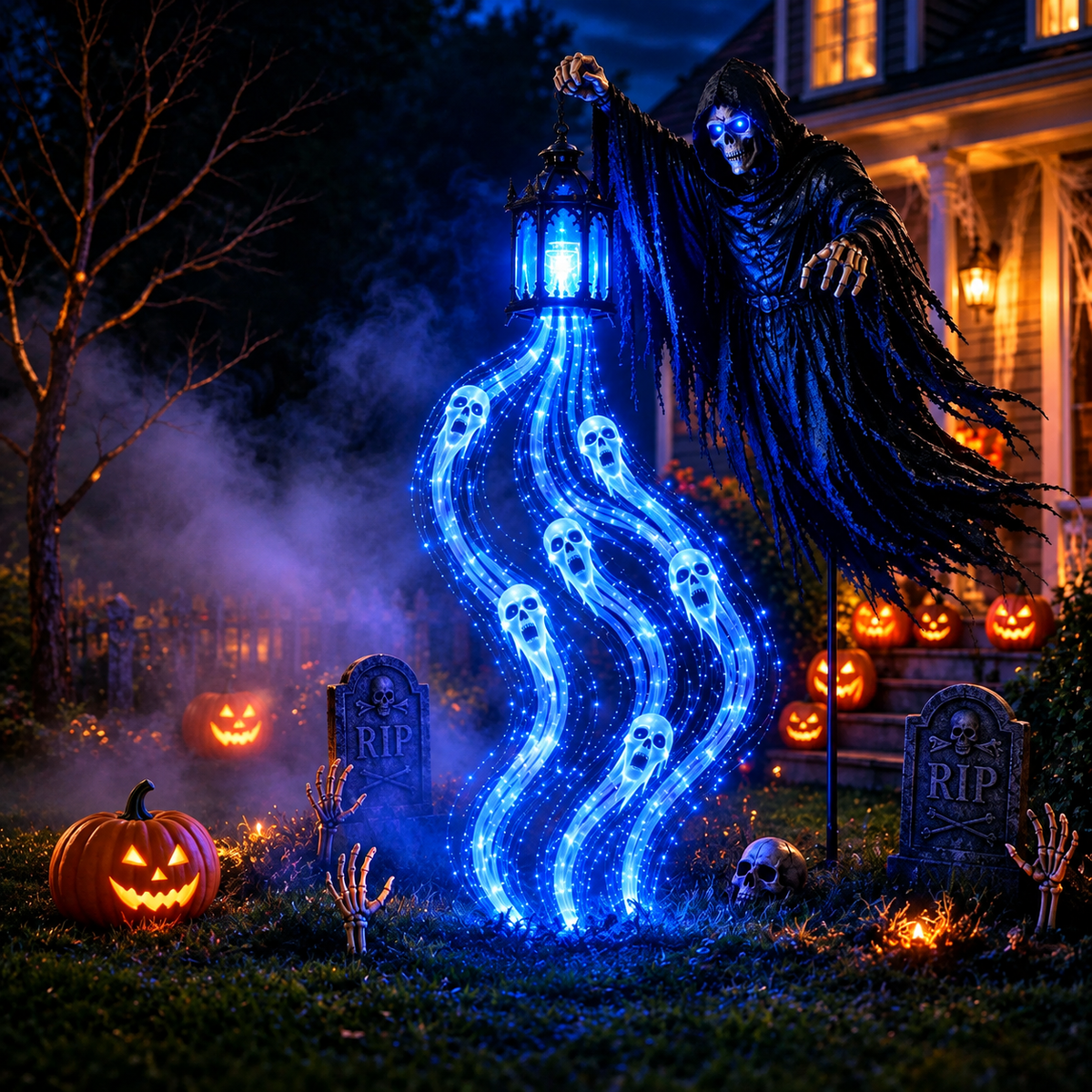 ハロウィン LED ゴーストデコレーション